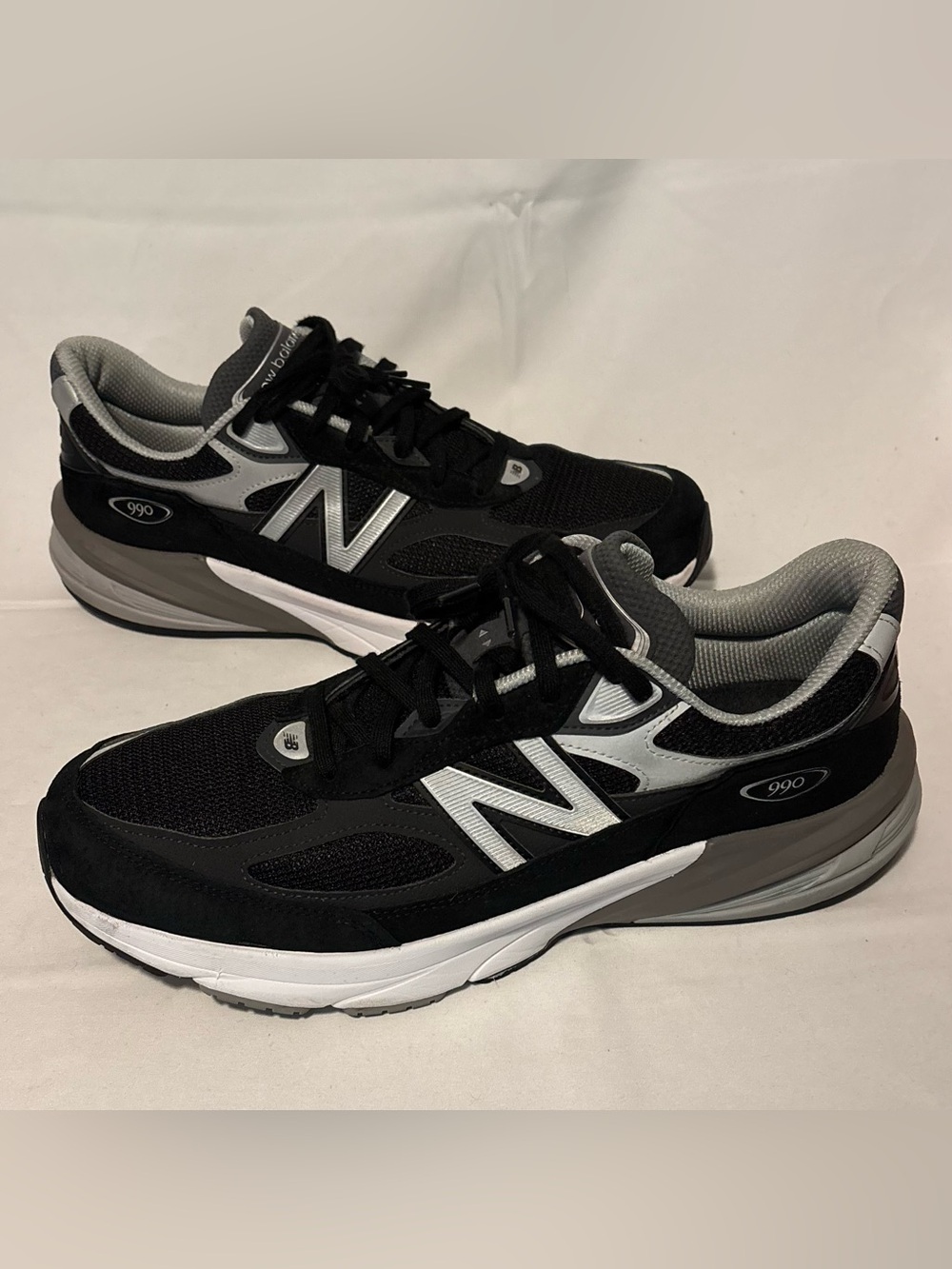 New Balance 990v6 Black Grey Made in USA MiUSA M990BK6 Men's Size 14